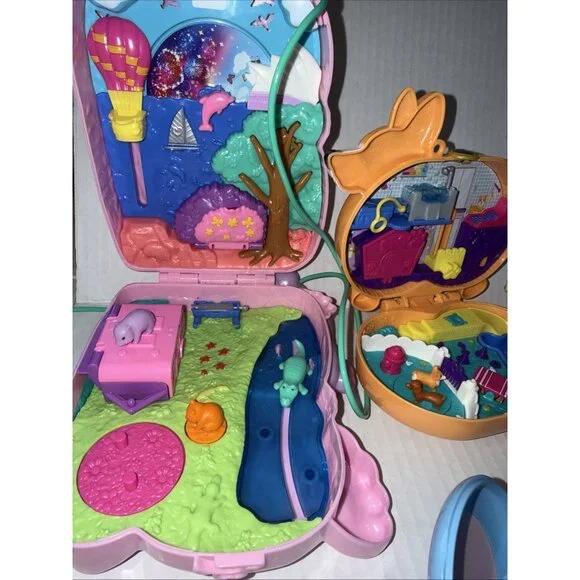 Polly Pocket Play Sets Koala Purse Corgi Dog Compact Playground Swing Garage - Picture 3 of 16